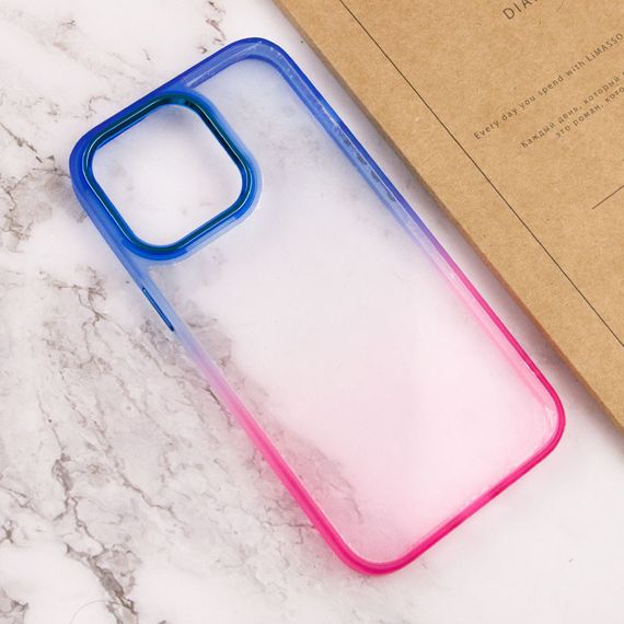 Чохол TPU+PC Fresh sip series для Apple iPhone 13 Pro (6.1") Рожевий / Синій | Зображення 2