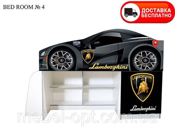 Детская кровать-комната Bed-Room 4 Lamborghini Графит спальное место 1700х800 мм