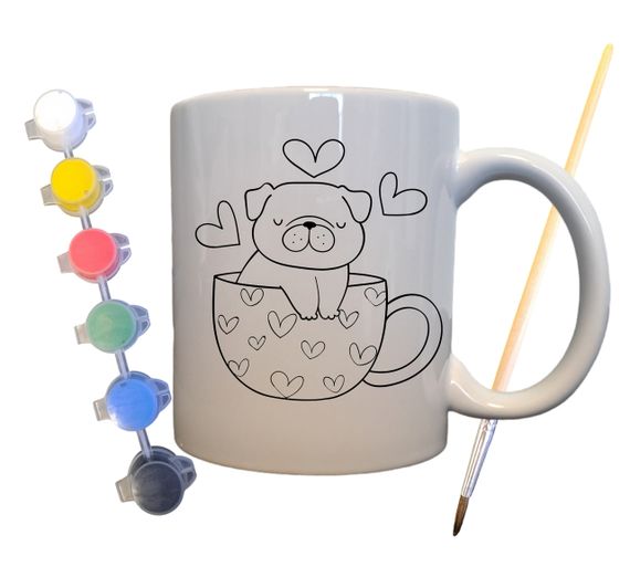 Набор для творчества кружка раскраска С любовью 330 мл белая (КР0068) | Зображення 1