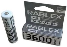 Литий-ионный аккумулятор Rablex 3600 mAh 18650 (Li-ion) 3,7 V Original