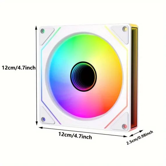 Вентилятор 12 см ARGB з ефектом нескінченного дзеркала -Тихе охолодження для ПК | Зображення 2