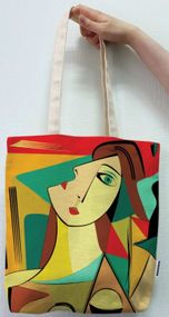 Экосумка шоппер 4Profi "Абстрактний жіночий портрет" двунитка (хлопок) белая 23744