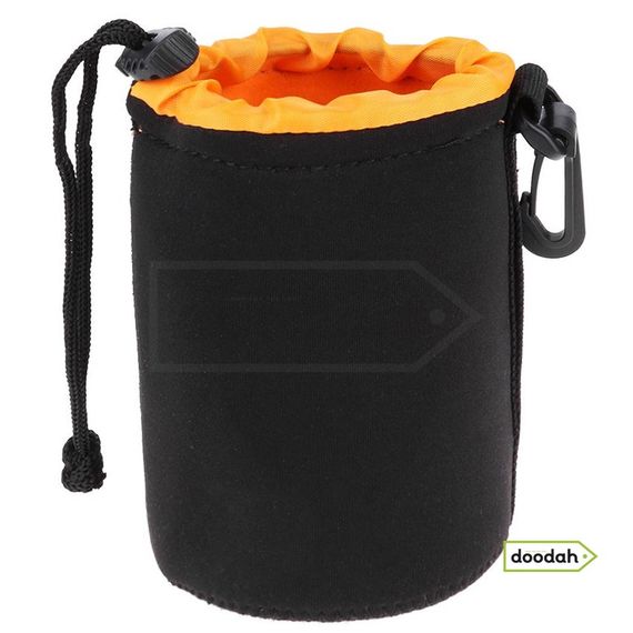 Чохол для об'ектива - Photolife Orange PR - M: 90 мм x 140 мм (на затяжці та карабіні)