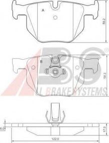 Колодка гальм. диск. BMW 325, 330,335 (E90-93) 05 - задн. (вир-во ABS) A.B.S. 37647 на BMW 5 седан (E60)