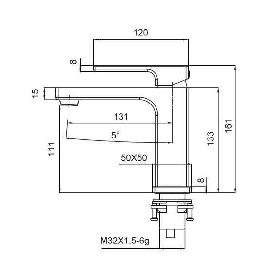 Змішувач для раковини Koer KB-10009-05 (KR3499) | Зображення 1