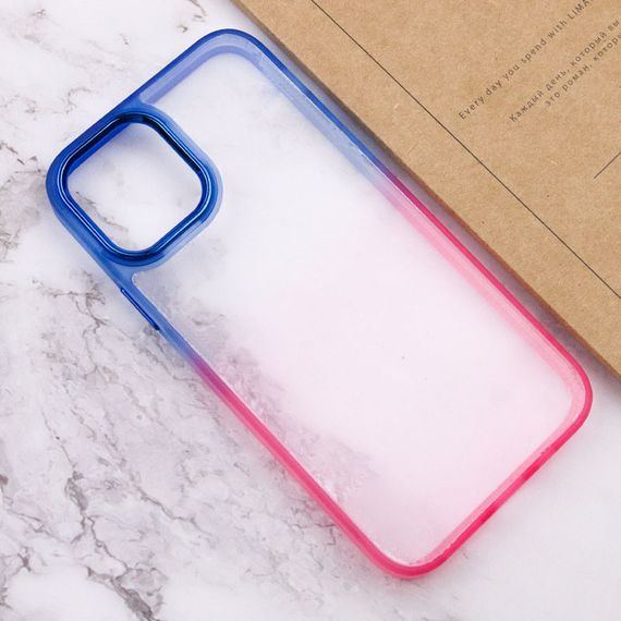 Чохол TPU+PC Fresh sip series для Apple iPhone 12 Pro Max (6.7") Рожевий / Синій | Зображення 2