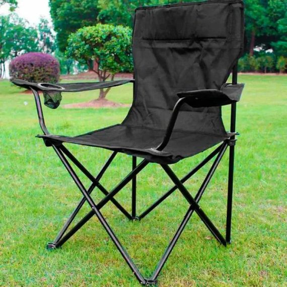 Складное кресло Паук A10black с подлокотниками 50×50×80 см черное | Зображення 2