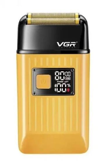 Чоловіча акумуляторна електробритва VGR V-357 шейвер для сухого та вологого гоління, Waterproof IPX6, висувний триммер, LED | Зображення 1