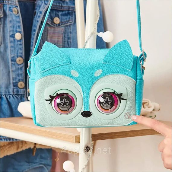 Інтерактивна сумочка гаманець Блакитна лисичка Оригінал Purse Pets Fierce Fox Interactive Kids Purse | Зображення 5