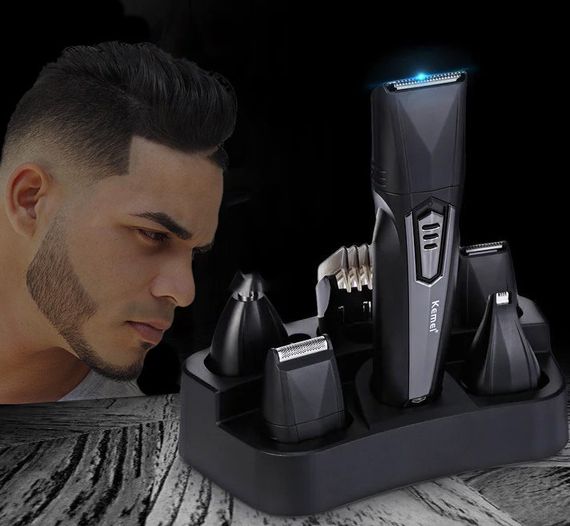 Машинка для стрижки волос триммер 8 в 1 Kemei KM-640 Super