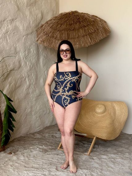 Суцільний купальник PLUS SIZE з парео | Зображення 9