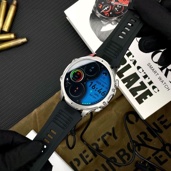 Розумний годинник Modfit Tactic Blaze Silver Steel + ремінець в подарунок | Зображення 6