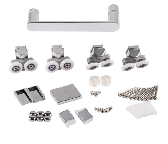 Душові двері в нішу Qtap Taurus CRM209-1.C6 90-100x200 см, скло Clear 6 мм, покриття CalcLess (TAUCRM2091C6) | Зображення 2