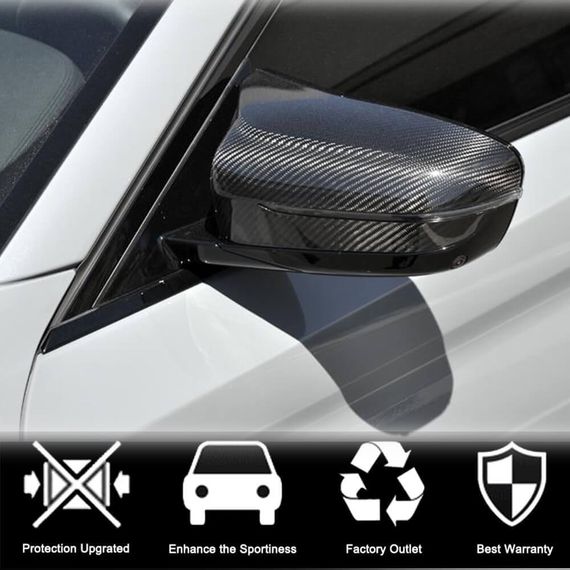 Накладки на дзеркала Сухий карбон (для f90 2018-2020) для BMW 5 серія G30/31 рр | Зображення 2