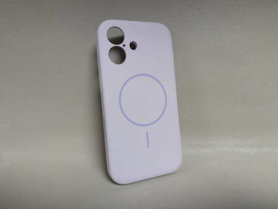 Чохол для iPhone 16 / Айфон 16, Soft Touch, протиударний, MagSafe, преміум силікон, бузковий