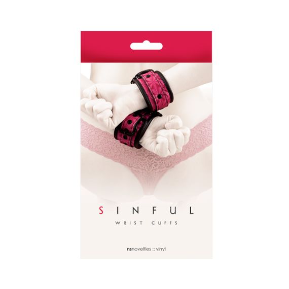 Наручники NS Novelties SINFUL PINK WRIST CUFFS | Зображення 1