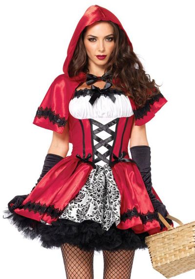 Еротичний костюм Червоної шапочки Leg Avenue Gothic Red Riding Hood XL, сукня, накидка Sex Aura