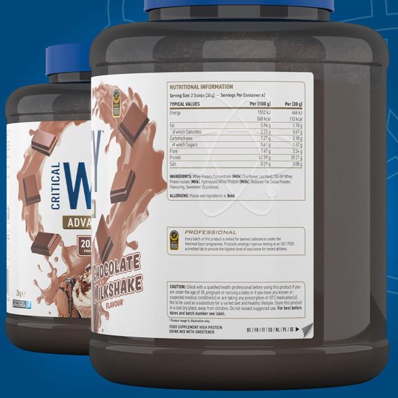 Протеин Applied Nutrition Critical Whey Protein Powder 2kg (2kg - 67 Servings) (Chocolate Milkshake) | Зображення 1