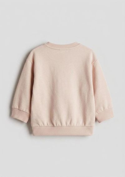 Дитячий світшот для дівчинки H&M 98 см Пудровий (25101501A1) | Зображення 1