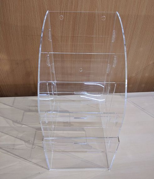Подставка под листовки, буклеты, из акрила, 4 отделения Прозрачный | Зображення 2