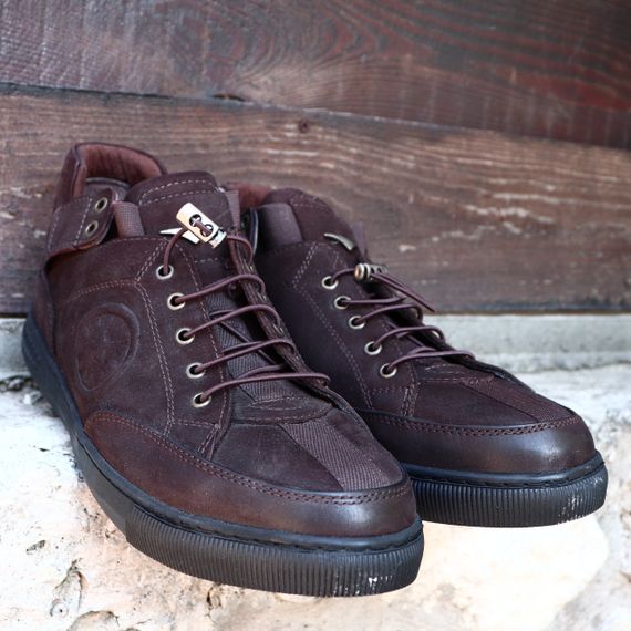 Нубукові теплі коричневі кеди | Зображення 2