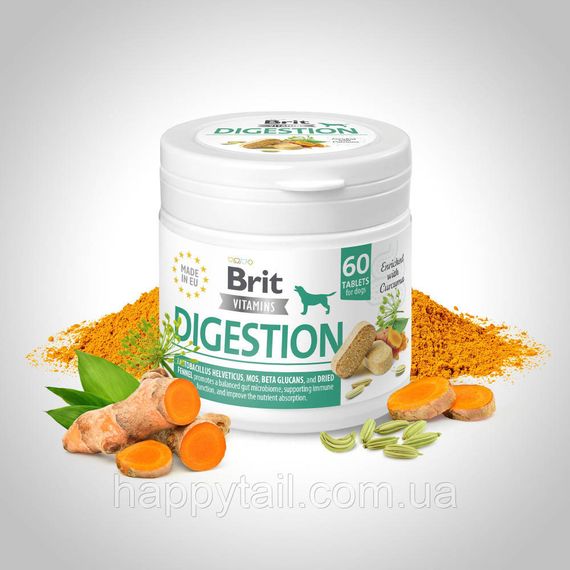 Вітаміни Brit Vitamins Digestion для собак для травлення 60 таблеток | Зображення 1