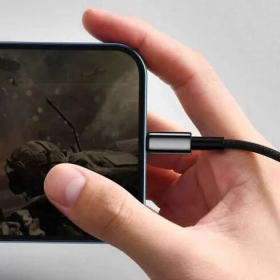 Кабель Baseus Tungsten Gold Fast Charging Lightning 2.4A (2m) | Зображення 2