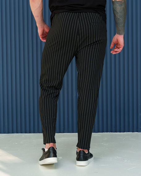 Штани змійка смужки чорний S L | Зображення 1