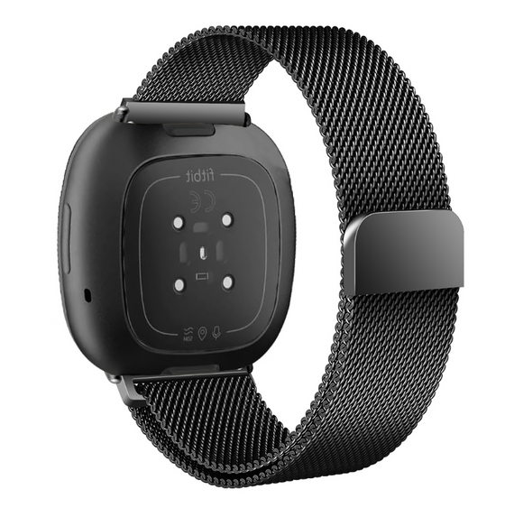 Міланський сітчастий ремінець Primo для годинника Fitbit Versa 4 / Fitbit Sense 2 - Black | Зображення 2