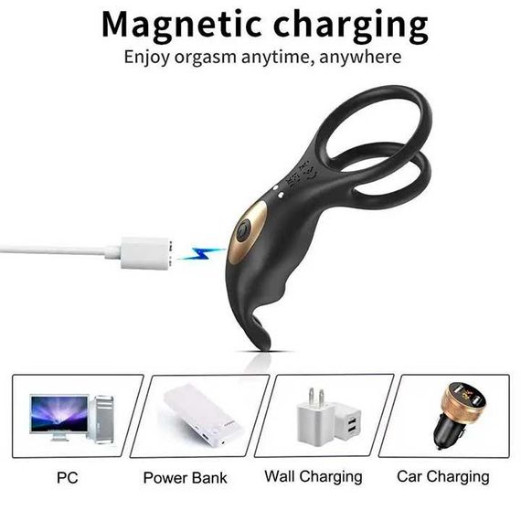 Смарт виброкольцо на пенис и мошонку Love Spouse "Rabbit" | Зображення 5