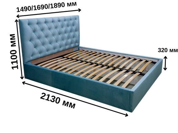 Двоспальне ліжко з м`яким узголів`ям LION Аврора Лілі 37 140х200 см (LION-041677) | Зображення 5