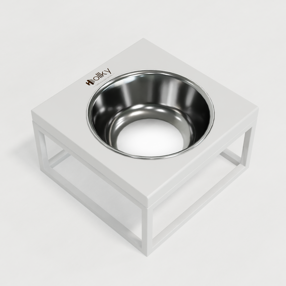 Миска на подставке для кошек и средних собак Hollky Base Solo M (1 × 0,8 л) Solo M-212110-WHWH | Зображення 7