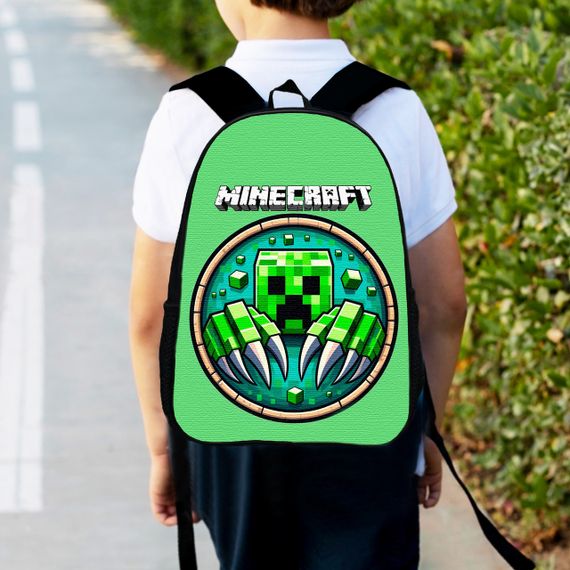 Рюкзак дитячий майнкрафт Кріпер "Minecraft" 34х27см, міський ранець для хлопчика (00526)