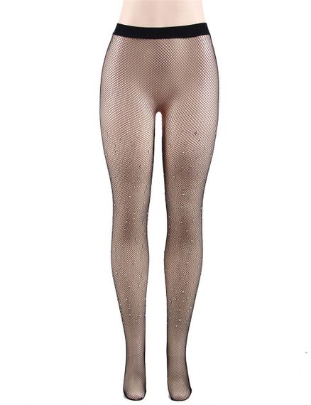 Колготки у сіточку зі стразами Star Night Diamonds Fence Stocking, чорний | Зображення 4