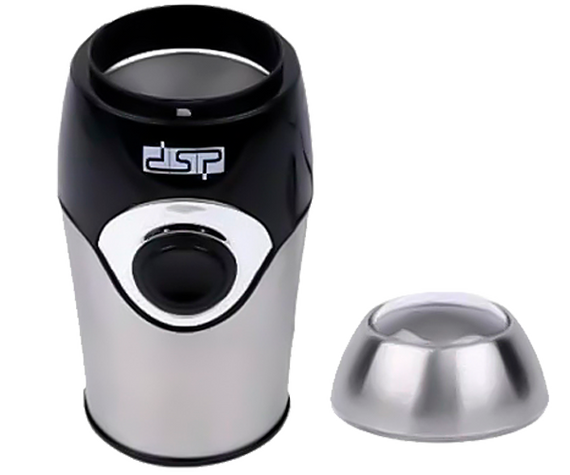 Кофемолка роторная с импульсным режимом и защитой от бесконтрольного включения DSP KA-3002 серебристо-черная 200 Вт (КА 3002_466) | Зображення 4