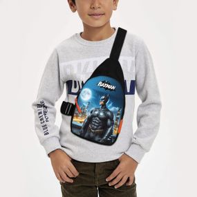 Сумка через плече дитяча Бетмен 29х17 см сумка слінг для хлопчика (02054)