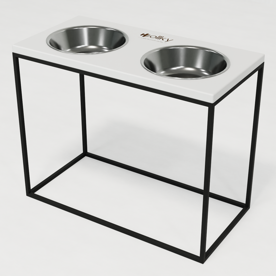 Миски на подставке для больших собак Hollky Base XL40 (2 × 1,8 л) BXL40-522640-BLWH