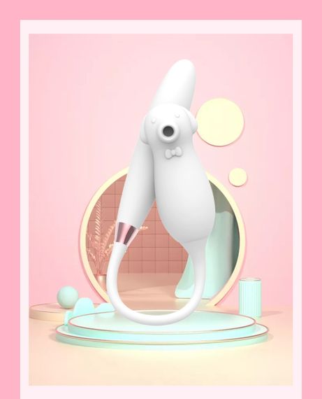 Вібратор подвійний білий Elva Dual Purpose (white) Sex Aura | Зображення 2