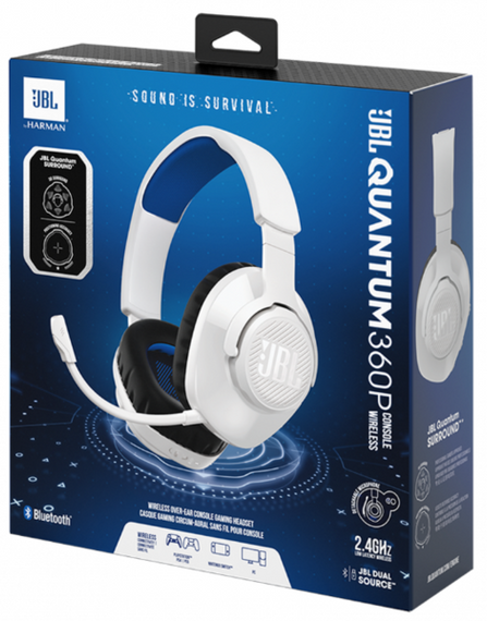Навушники JBL Quantum 360P Wireless for PS White (JBLQ360PWLWHTBLU) | Зображення 9
