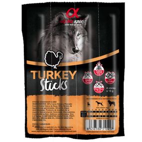 Лакомство для собак Alpha Spirit DOG Sticks Turkey полувлажные с индейки, палочки 40 г (8436586310417)