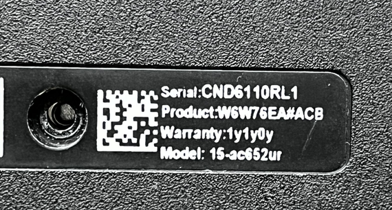 Ноутбук HP 15-ac652ur / 15.6" (1366x768) TN / Intel Pentium N3700 (4 ядра по 1.6 - 2.4 GHz) / 8 GB DDR3 / 120 GB SSD / Intel HD Graphics / WebCam б/в | Зображення 7