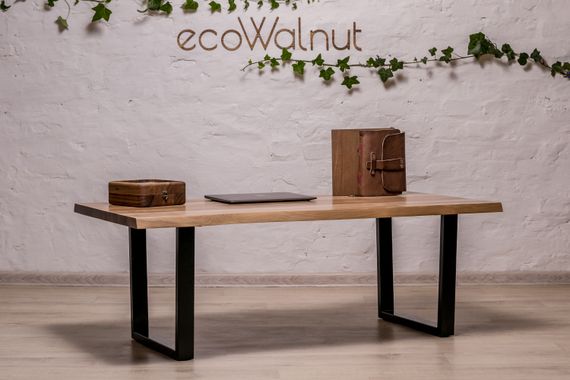 Ореховый кофейный стол для чаепития EcoWalnut с живыми краями M | Зображення 8