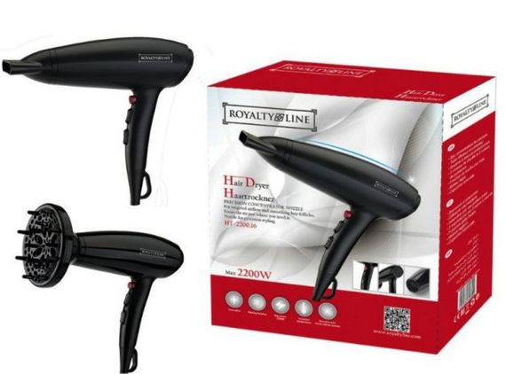 Професійний фен Royalty Line HT 2200.16 2200 Вт з дифузором для сушіння укладання волосся | Зображення 3