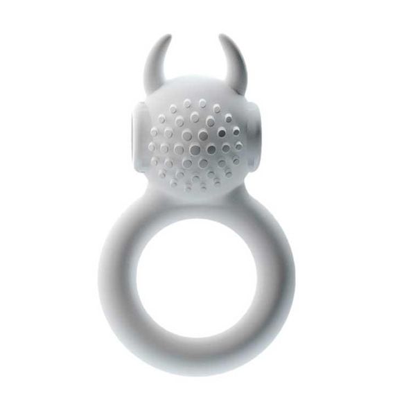 Мягкое эрекционное виброкольцо со щетинками "Чертик"