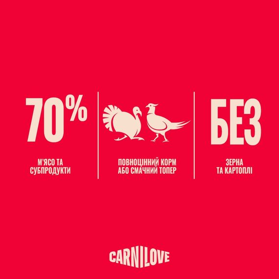 Корм вологий Carnilove Turkey & Pheasant with Raspberry Leaves для собак паштет індичка і фазан  з листям малини 300 г | Зображення 4