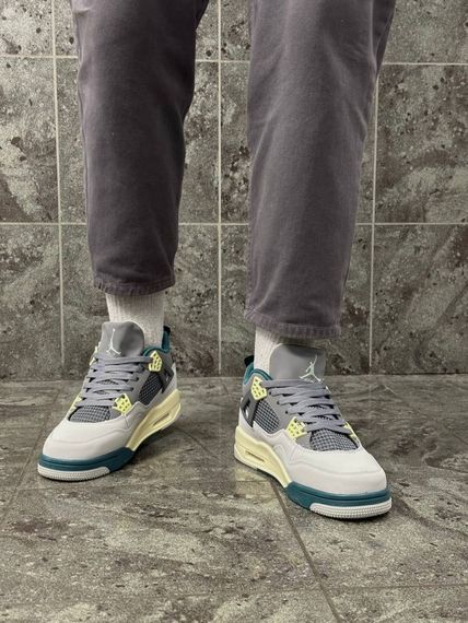 Кросівки Nike Air Jordan 4 Retro (gray green) | Зображення 5