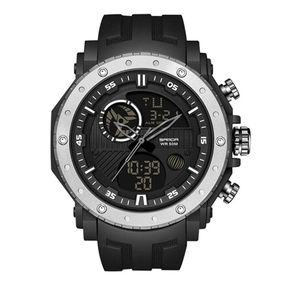 Чоловічий годинник Sanda 6012 Black-Silver