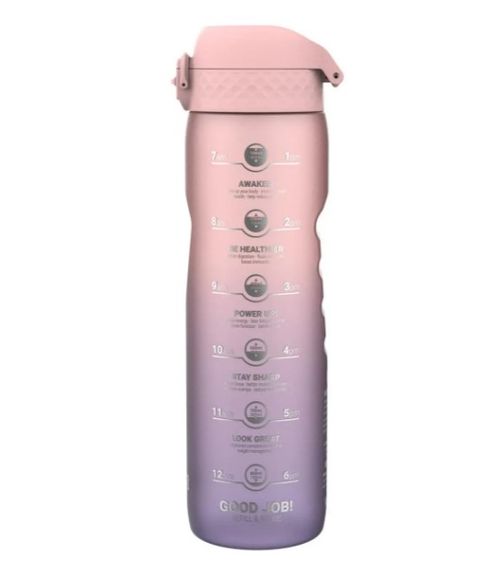 Пляшка для води ION8 1000 мл BPA Free Times To Drink (ЕКО пляшка) Periwinkle &Rose (I8RF1000PPRMOT)