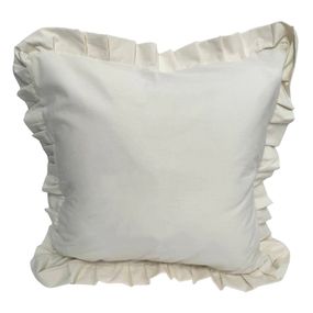 Наволочка декоративная SoundSleep Stonewash Milk 45х45 см с рюшами (94331813)