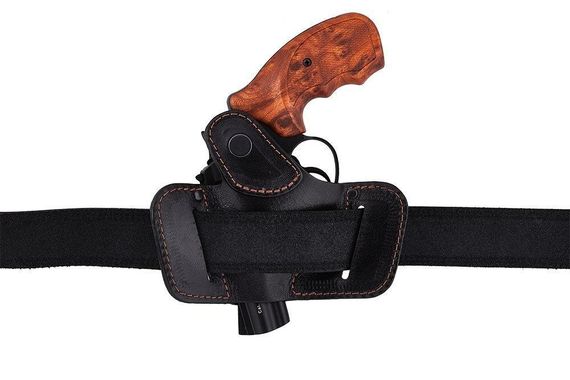 Кобура Револьвера 25 поясна не формована "метелик" шкіра чорна | Зображення 3